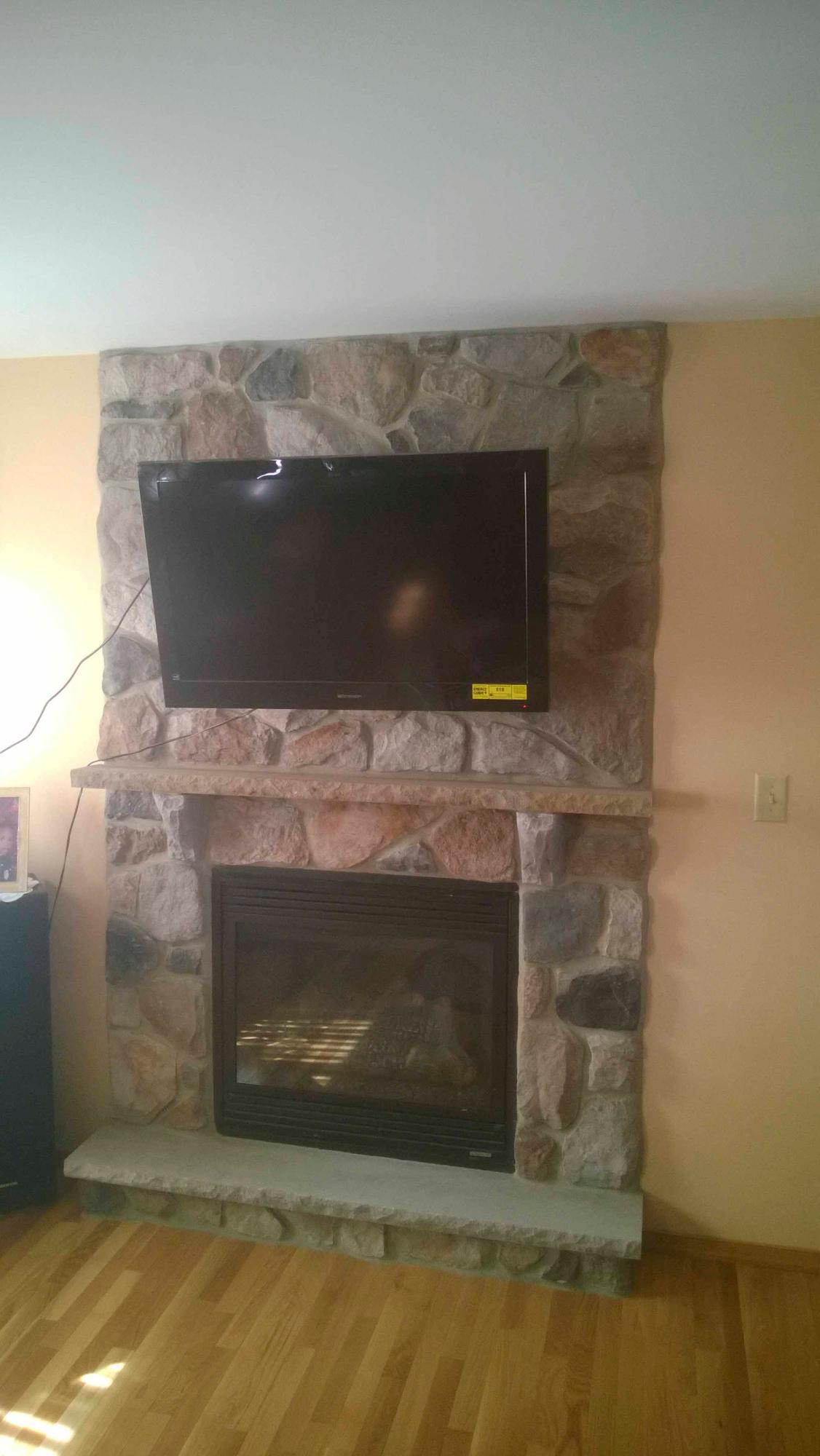 Fireplace facelift: after